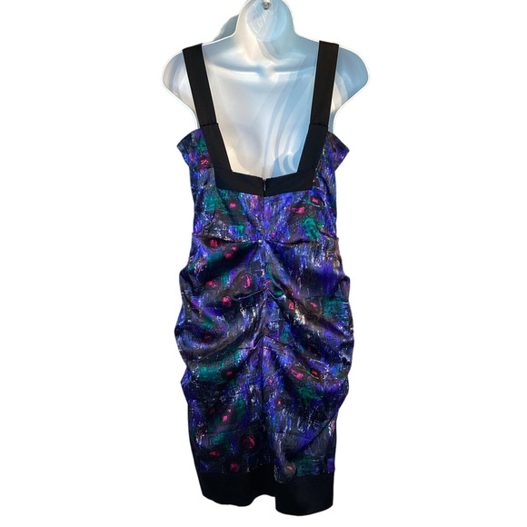 Maggie London Womens V-Neck Sleeveless Sheath Cocktail Dress Multicolor Size 8 - Picture 2 of 10